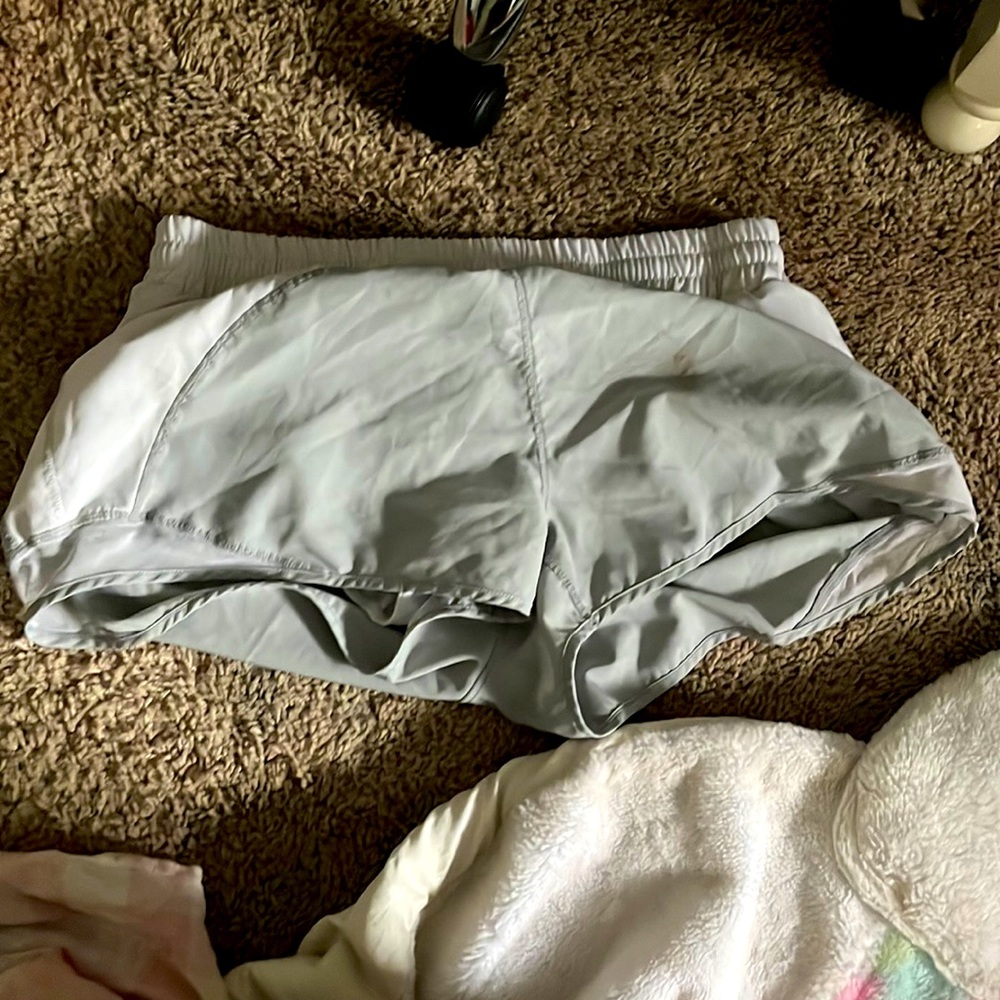 a beautiful pair of gray shorts with a second layer inside!
